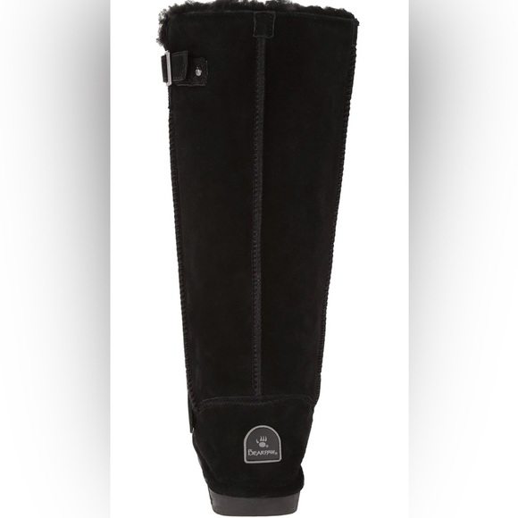 BEARPAW Women's Black Suede Knee-High Boots - Picture 4 of 10